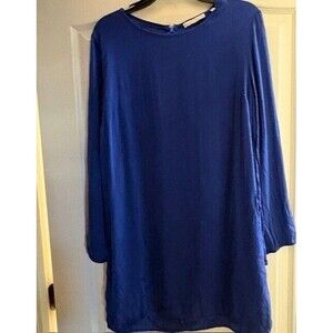 VTG AGLINI Blue Silk Slip Dress   US 12 Women’s Minimalist Luxury Y2K Capsule